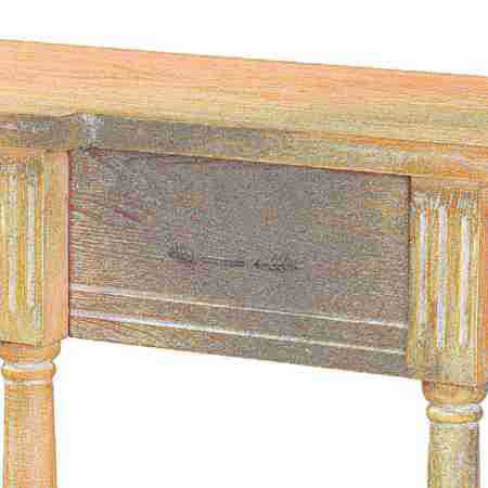 Baxton Studio Hallan Classic Whitewashed Oak Brown Finished Wood 3-Drawer Console Table 176-11075-Zoro